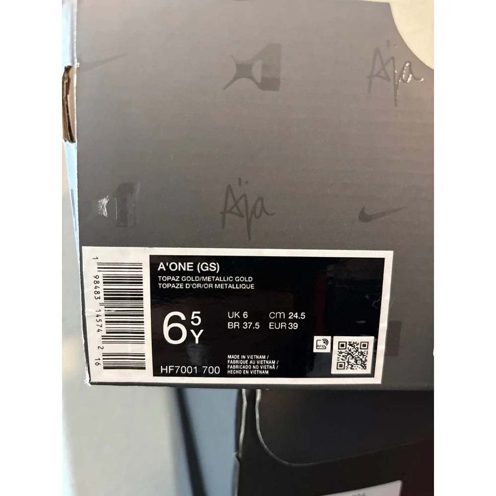 Nike Cosmic Unity 3 Kids 6.5Y University Gold Aja Wilson Basketball DV2757-700